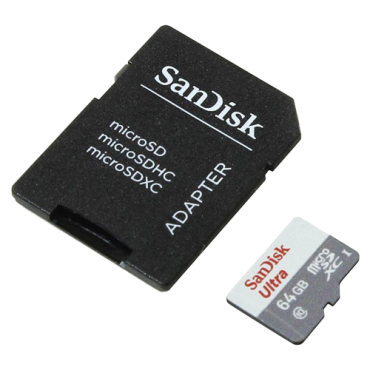 Карта памяти 64ГБ SanDisk &quot;Ultra SDSQUNS-064G-GN3MA&quot; microSD XC UHS-I + адаптер