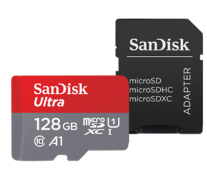 Карта памяти 128ГБ SanDisk &quot;Ultra SDSQUNS-128G-GN6TA&quot; microSD XC UHS-I + адаптер