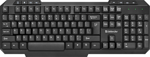Клавиатура проводная DEFENDER Element &amp;quot;HB- 520&amp;quot; (45522), USB, чер.