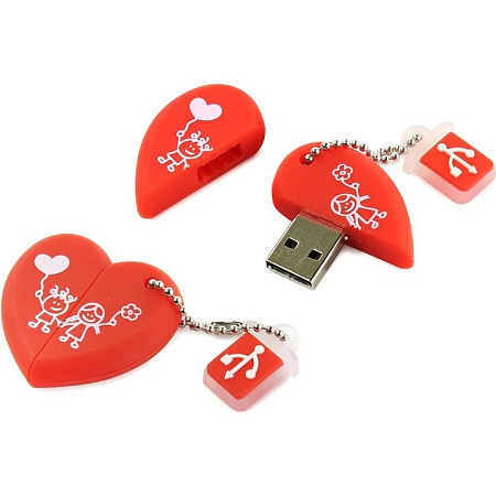 Накопитель USB flash 16ГБ SMARTBUY Wild &quot;Сердце&quot; (SB16GBHeart), USB 2.0
