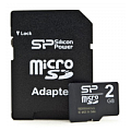 Карта памяти 8ГБ Silicon Power &amp;quot;SP008GBSTH010V10-SP&amp;quot; Micro SecureDigital Card HC Class10 + адаптер
