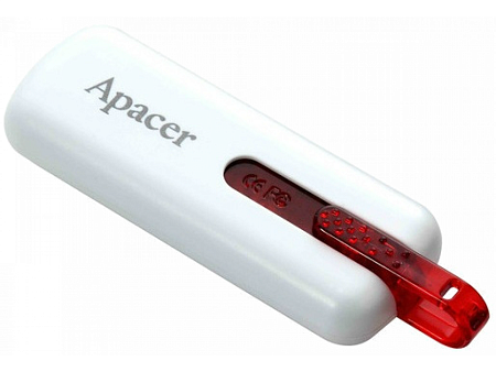Флеш-диск 8 GB APACER Handy Steno AH326, USB 2.0, белый, AP8GAH326W-1