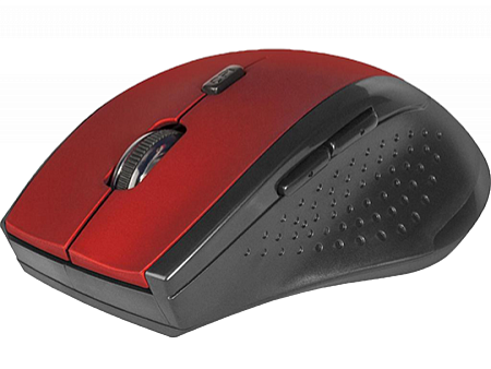 Мышь беспроводная DEFENDER Accura MM-365, USB, 5 кнопок + 1 колесо-кнопка, оптическая, красная, 5236