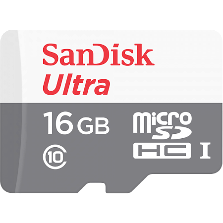 Карта памяти 16ГБ SanDisk &quot;Ultra SDSQUNS-016G-GN3MA&quot; microSD HC UHS-I Class10+адаптор