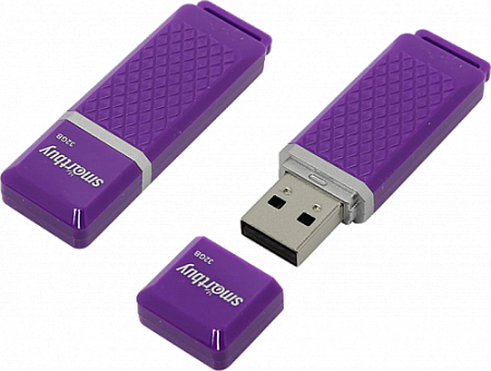 Накопитель USB flash 8ГБ SMARTBUY &quot;Quartz&quot; (SB8GBQZ-V), USB2.0, фиолет.