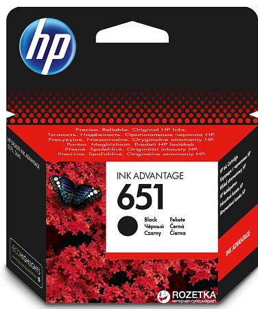 Картридж струйный HP 651 Ink Advantage (C2P10AE), черный