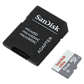 Карта памяти 64ГБ SanDisk &amp;quot;Ultra SDSQUNS-064G-GN3MA&amp;quot; microSD XC UHS-I + адаптер