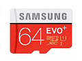 Карта памяти 64ГБ Samsung &amp;quot;EVO Plus MB-MC64HA/RU&amp;quot; microSD XC UHS-I Class10 + адаптер